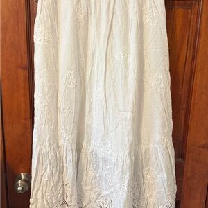 ANTONIO MELANI White Eyelet Maxi Skirt